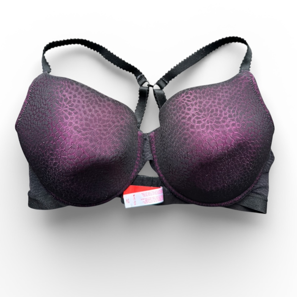 Josie Demi T Shirt Bra Convertible Straps Racerback 36DD 36E